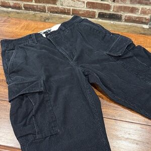 Vans Black Corduroy Cargo Pants